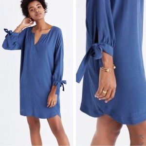 Madewell   Du Jour Tie Sleeve Dress Sz M
